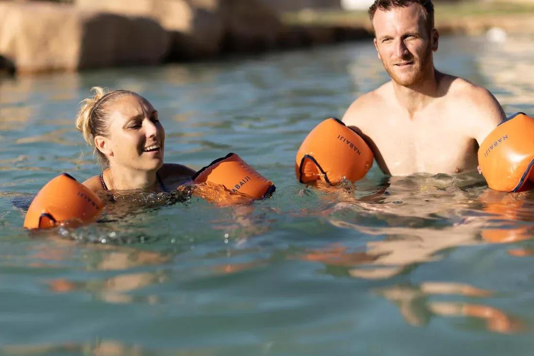 PAPRIKA ORANGE Adult Swimming armbands weights 60 to 90 kg, No Color, large image number 8