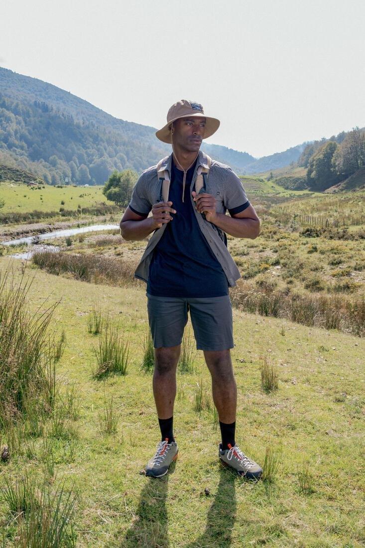 BROWN Anti-UV Trekking Hat Travel 100, No Color, medium