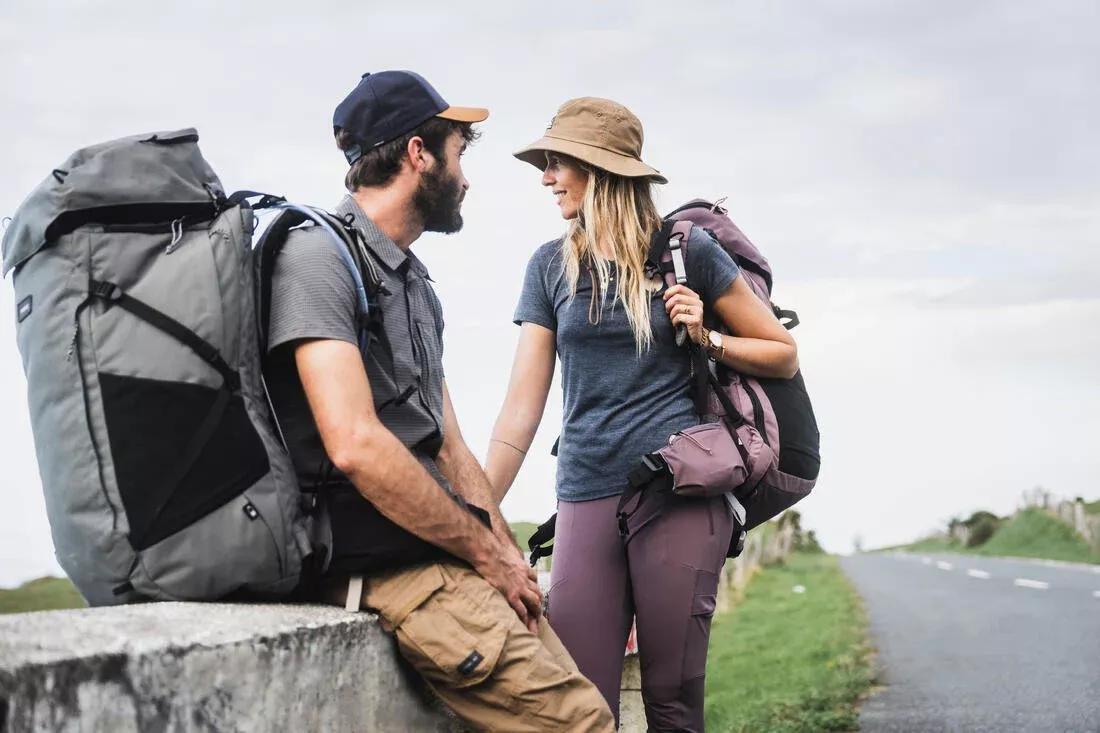BROWN Anti-UV Trekking Hat Travel 100, No Color, large image number 6