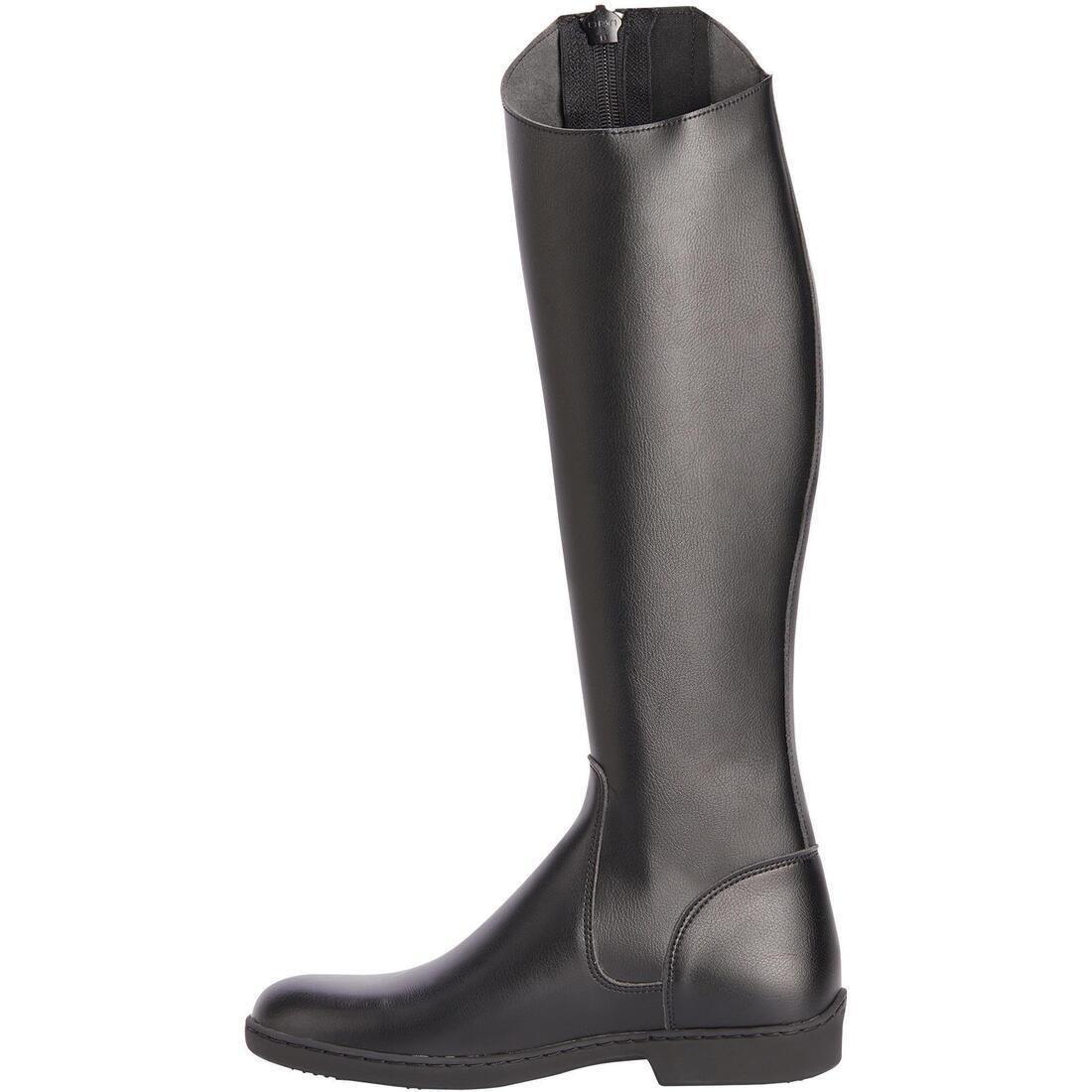 Adult Synthetic Horse Riding Long Boots - 500, Black, , large image number 12