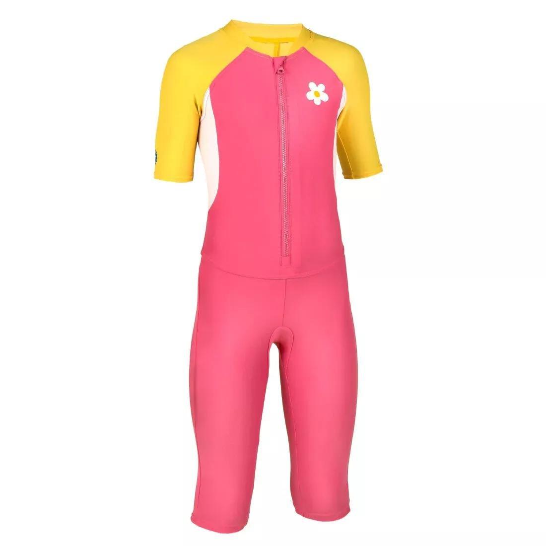 Kids Girls Shorty Swimsuit, Pink, , large image number 4