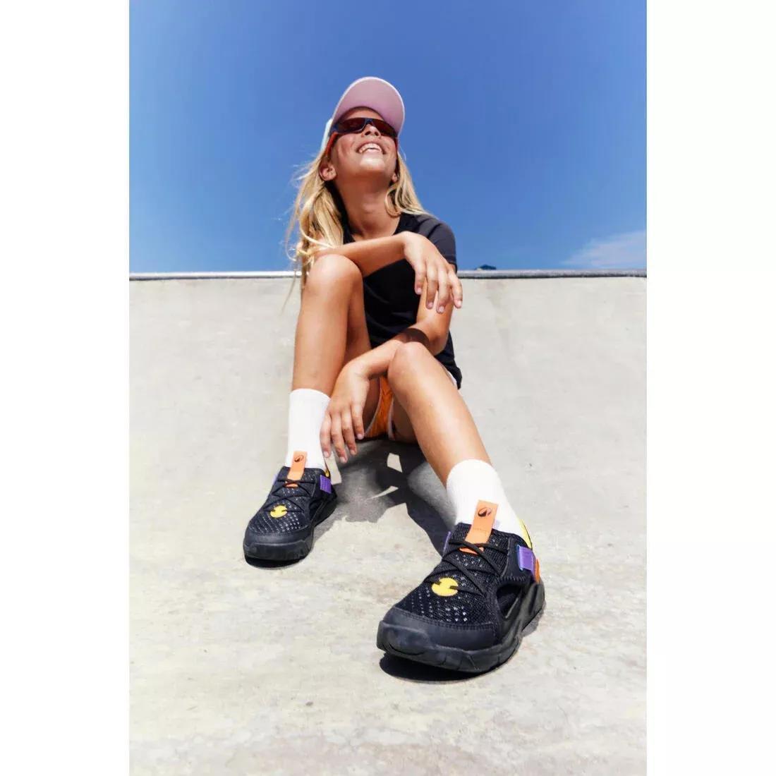 Kids Unisex Breathable Multisport Shoes - Playful Summer, Black, No Color, large image number 8