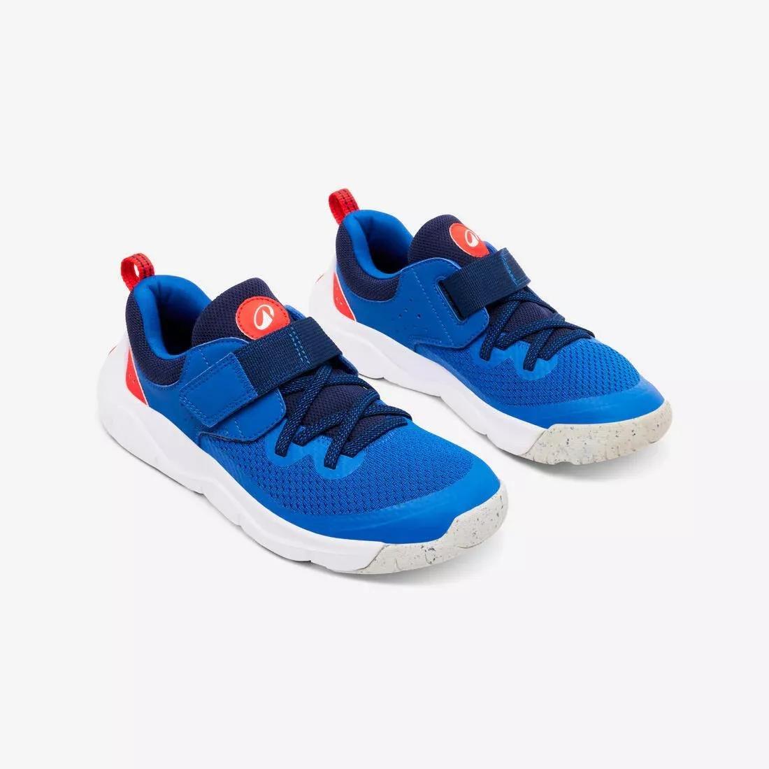 Kids Unisex Lightweight Rip-Tab And Elasticated Laces Shoes Playful Fast, Blue, No Color, large image number 3