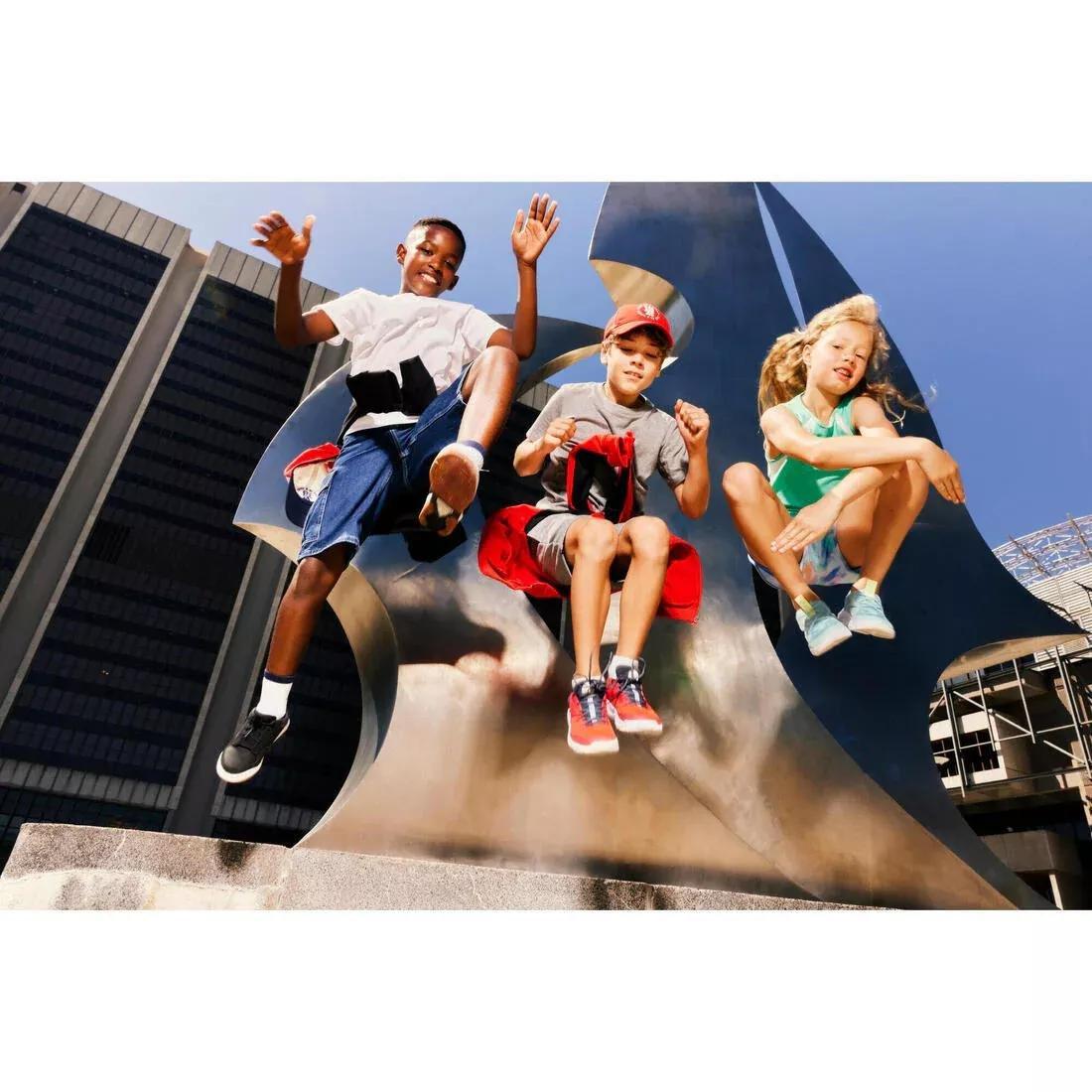 Kids Unisex Multisports Durable Leather Rip-Tab Shoes - Playventure City, Beige, No Color, large image number 8