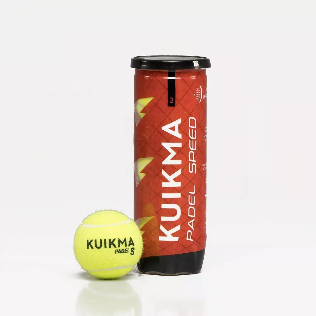 Pack Of 3 Padel Balls, Yellow, No Color, medium
