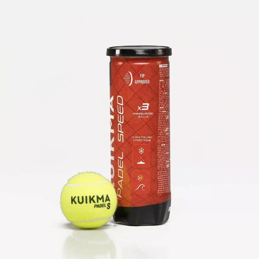 Pack Of 3 Padel Balls, Yellow, No Color, large image number 3