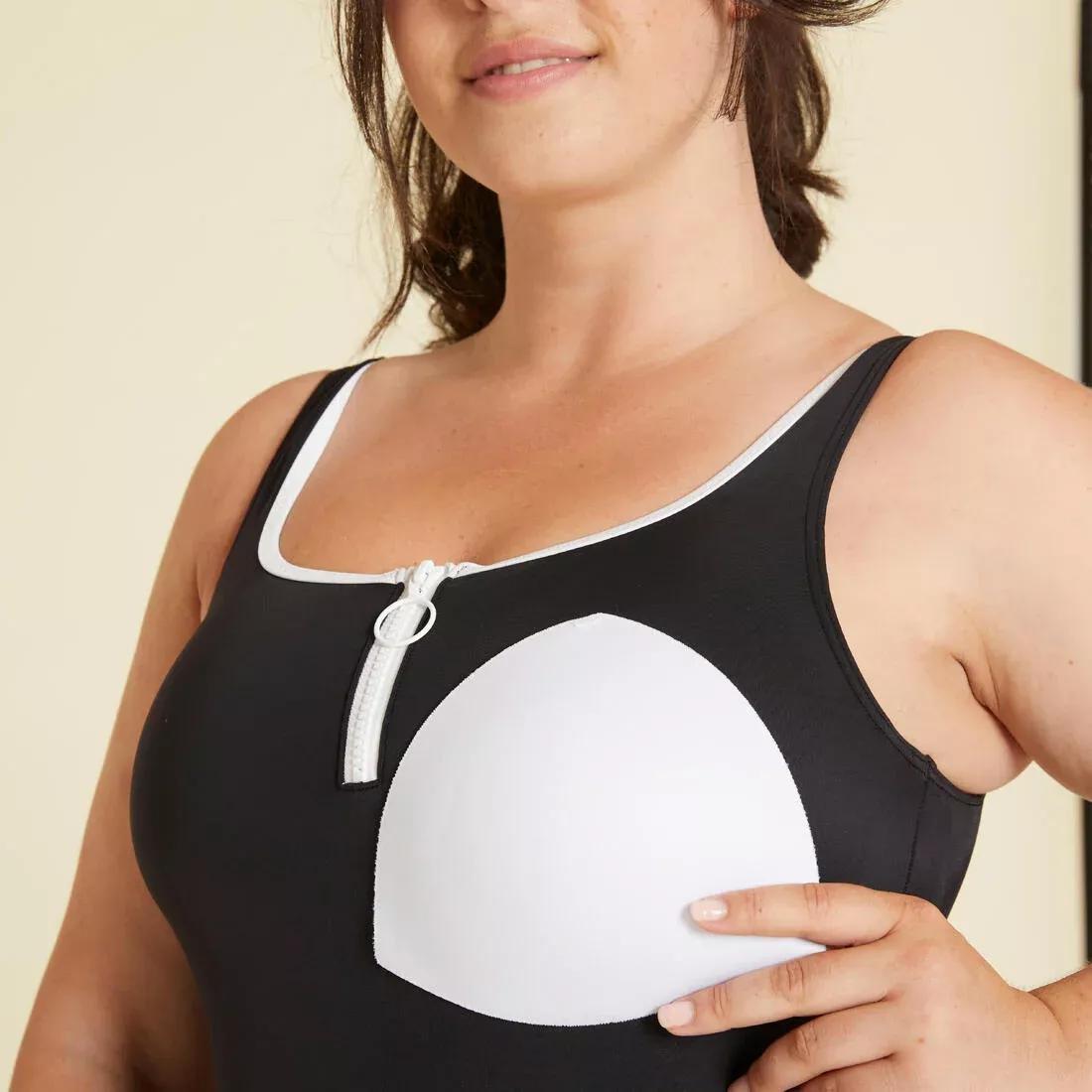 Women One-Piece Heva Swimsuit Shorty Zip, Black, , large image number 9