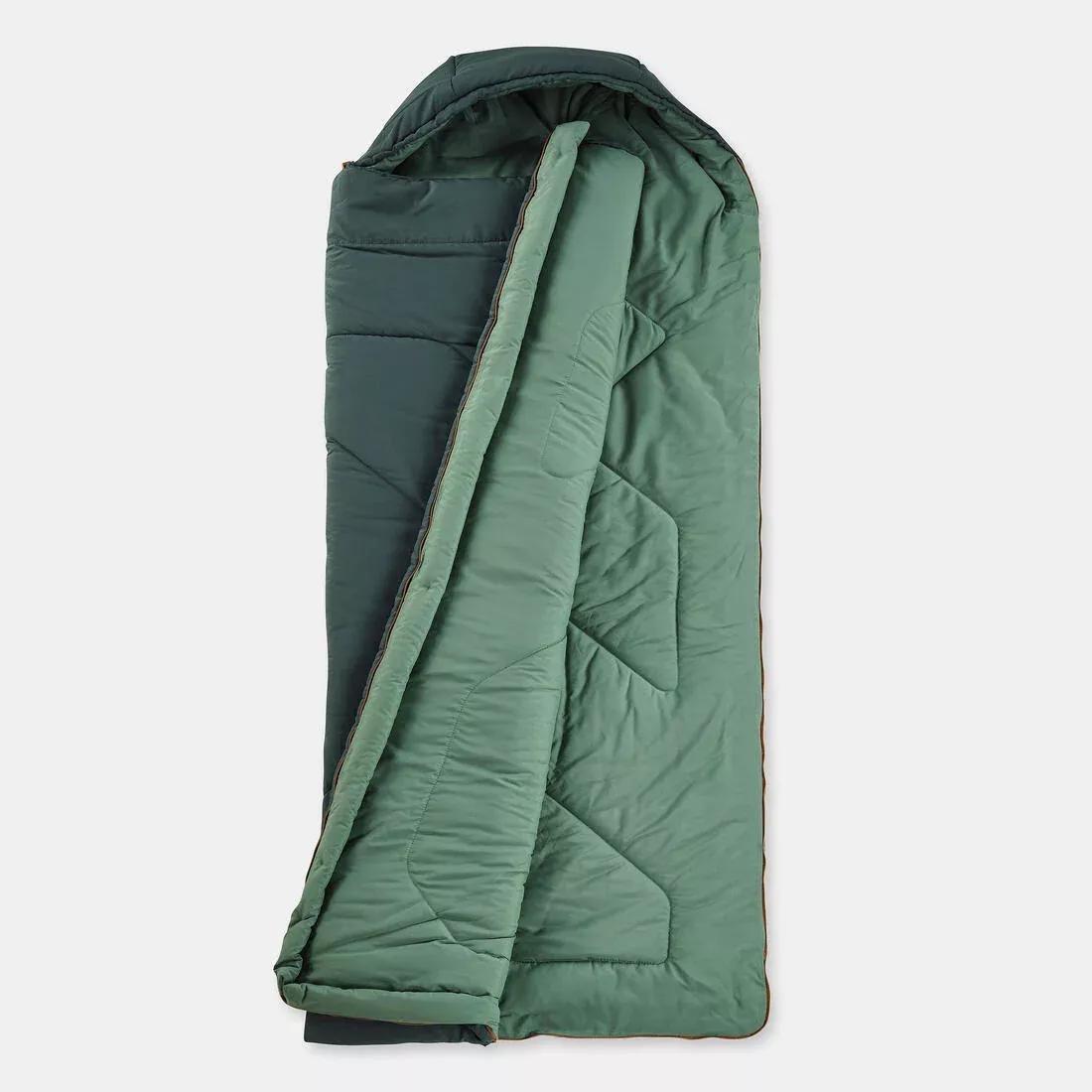 Unisex Arpenaz Sleeping Bag, Smoked Green, No Color, large image number 3