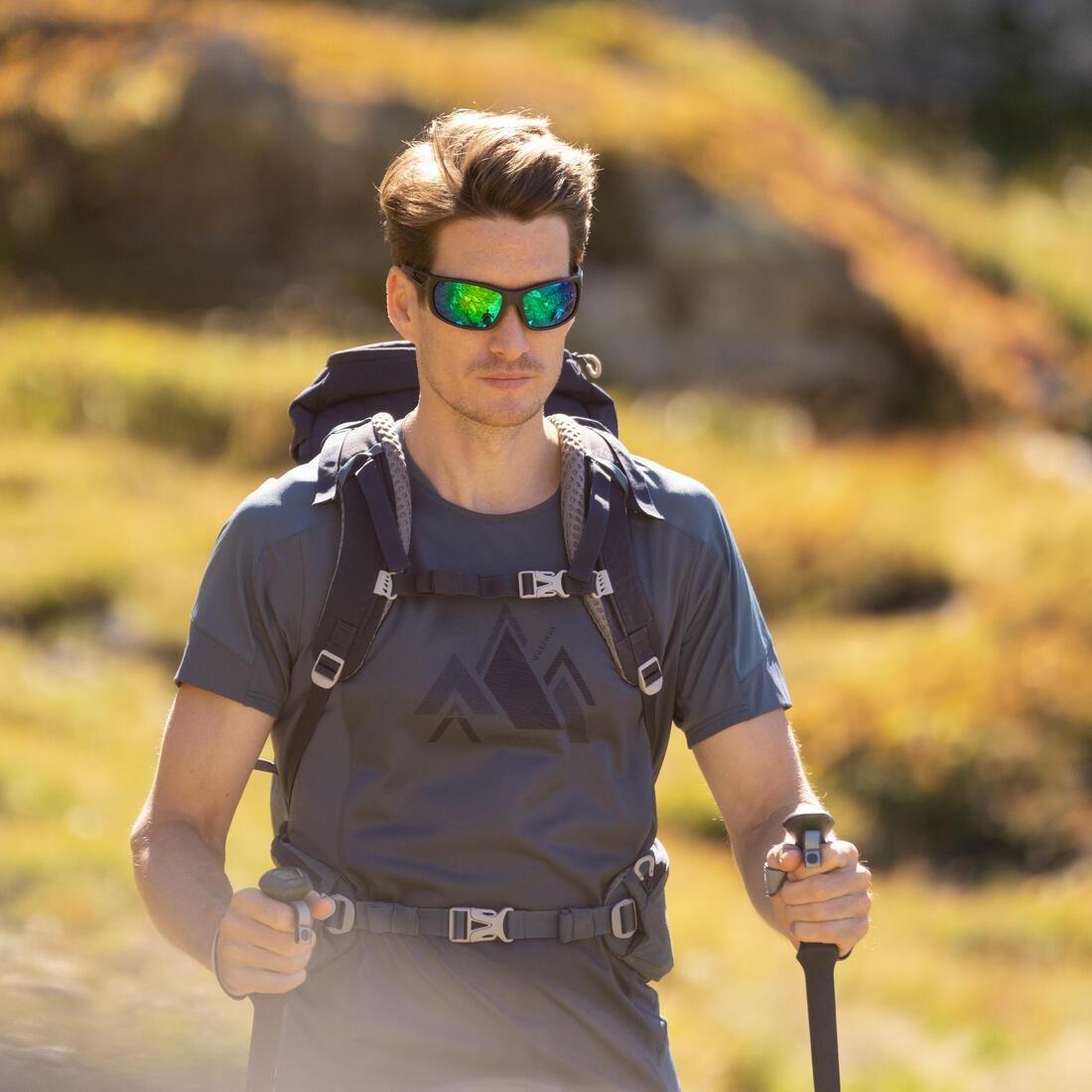 Adult Hiking Sunglasses - Mh580 Category 4, Black, No Color, large image number 2
