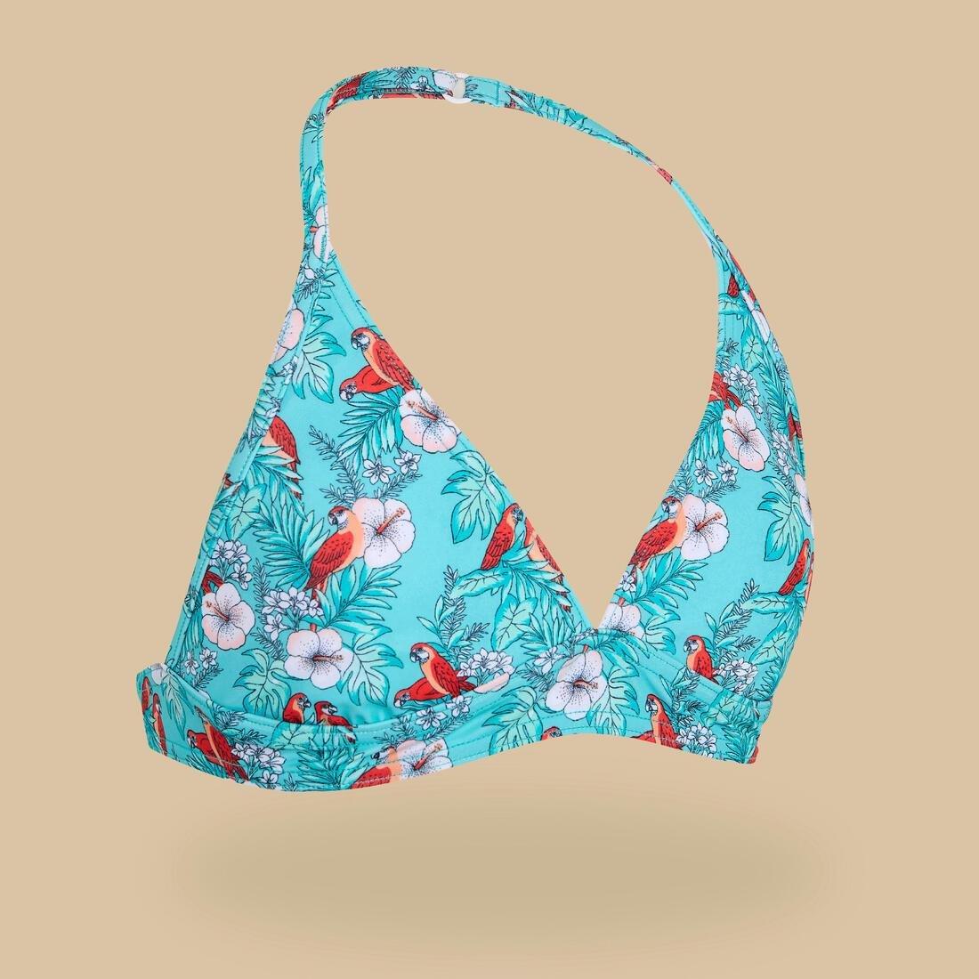 Kids Girls Halter Neck Swimsuit - 100, Turquoise, , large image number 9