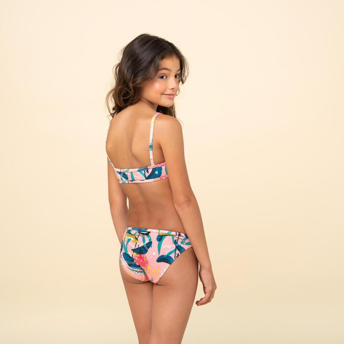 Kids Girls Zeli Swimsuit Bottoms - 100, Turquoise, , large image number 13
