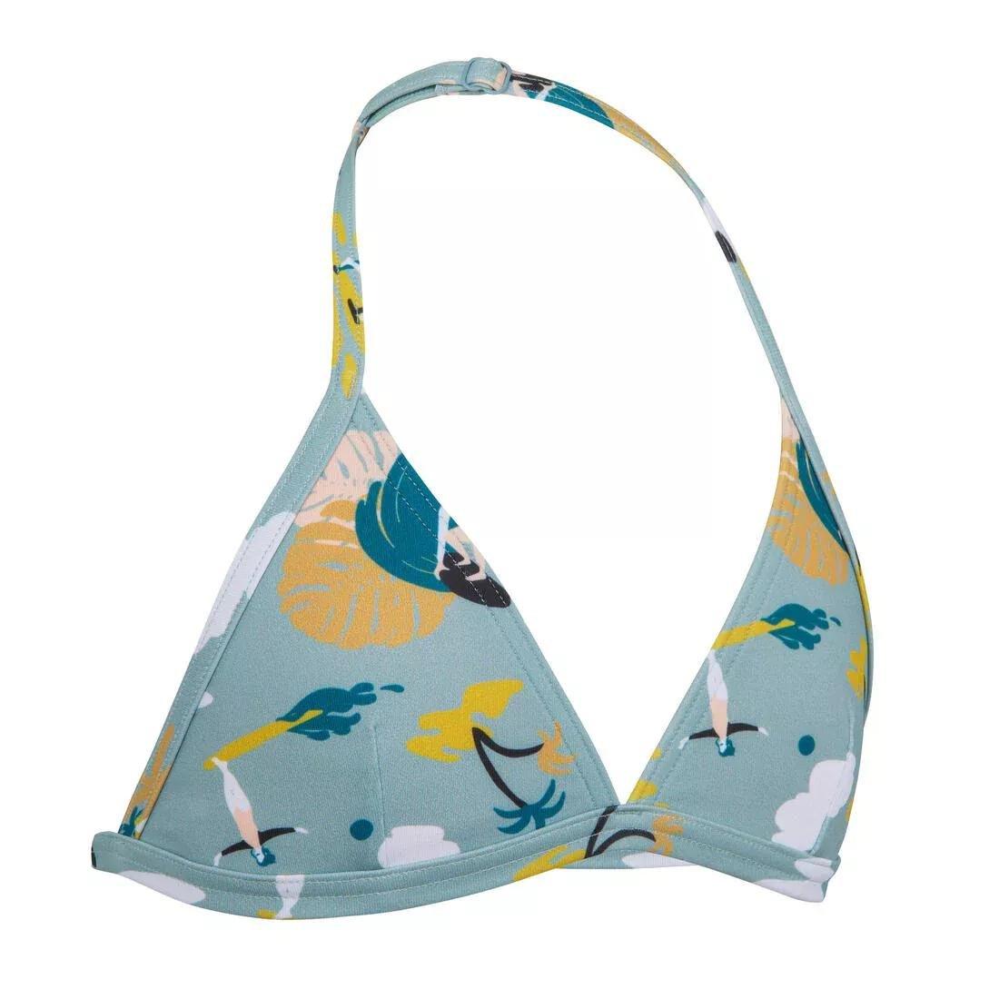 Kids Girls Triangle Swimsuit Top - Tea 100, Yellow, 5401_000, large image number 9