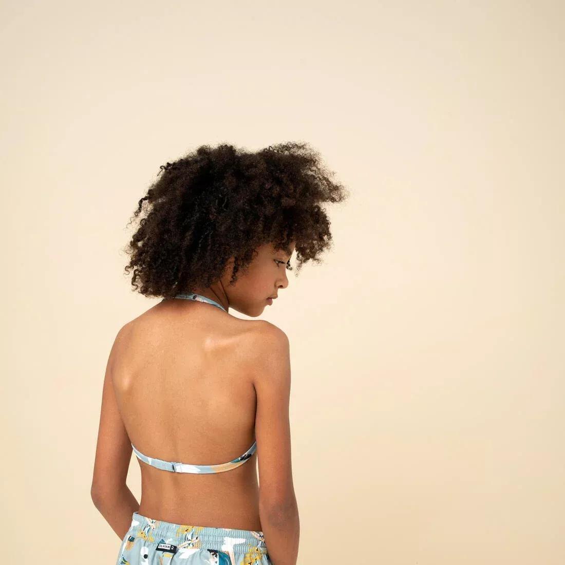 Kids Girls Triangle Swimsuit Top - Tea 100, Yellow, 5401_000, large image number 11