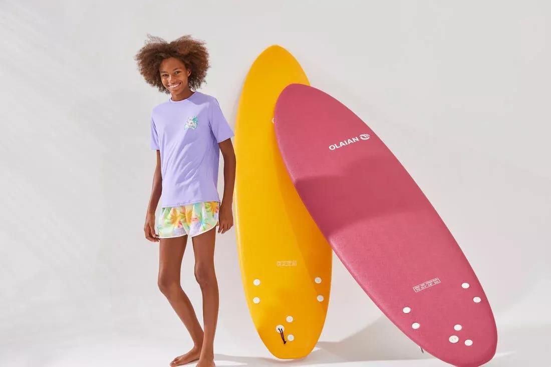 Kids Unisex Surfing Skating Short-Sleeved Water T-Shirt, Purple, , large image number 11