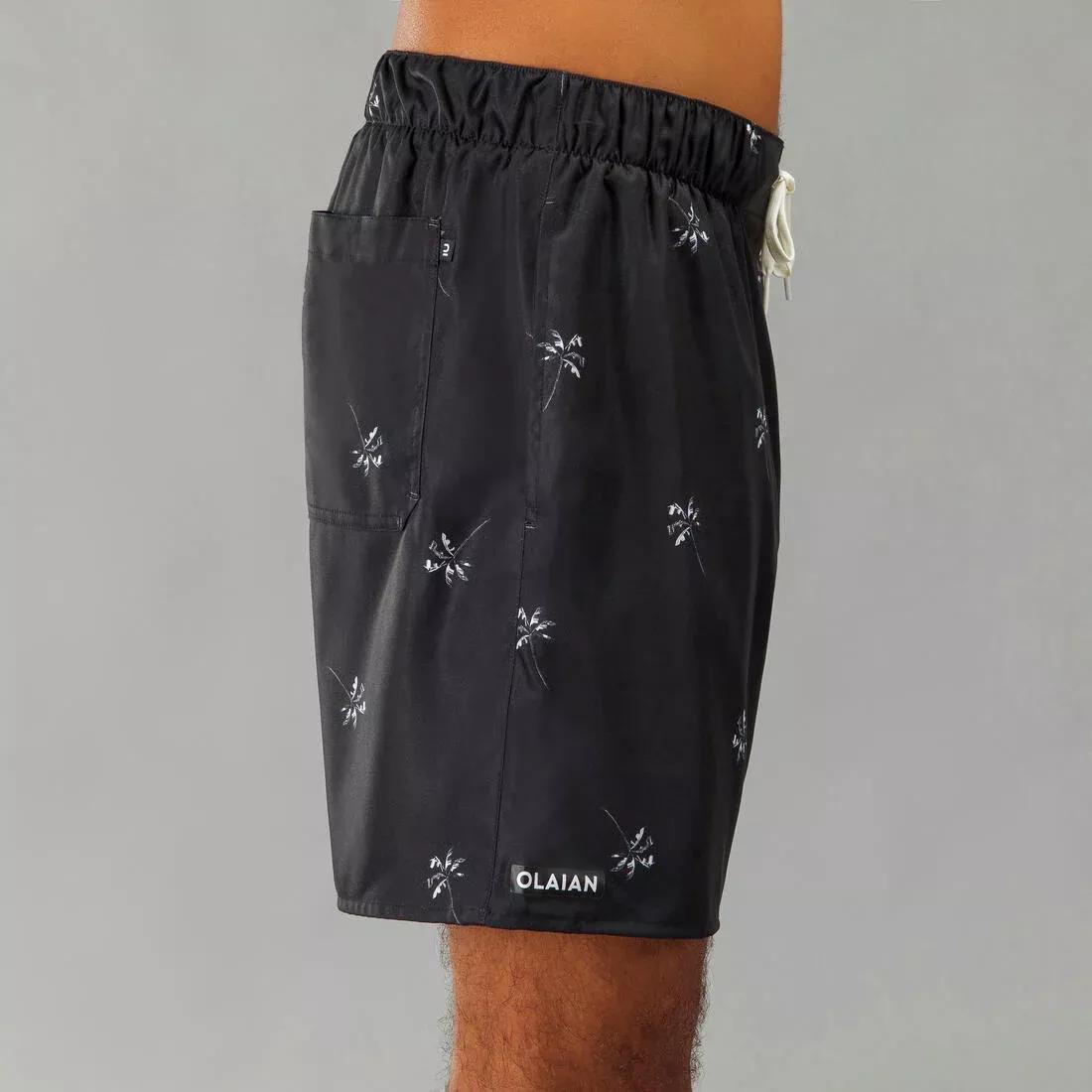 Men Surfing Boardshorts - 100 15Inch Popstripe, Black, No Color, large image number 14