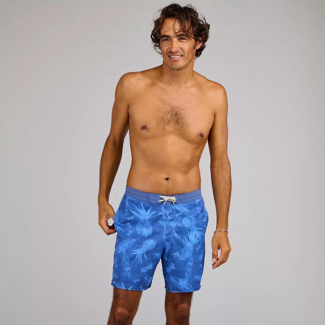 Men Boardshort - Surf 100 Long, Blue, , large image number 9