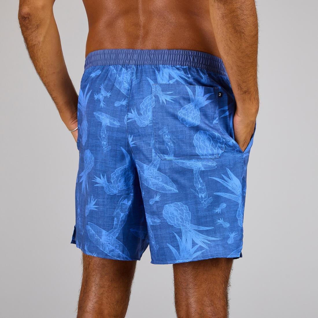 Men Boardshort - Surf 100 Long, Blue, No Color, large image number 10
