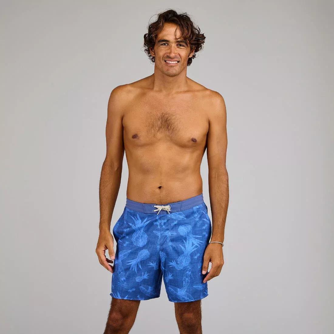 Men Boardshort - Surf 100 Long, Blue, No Color, large image number 14