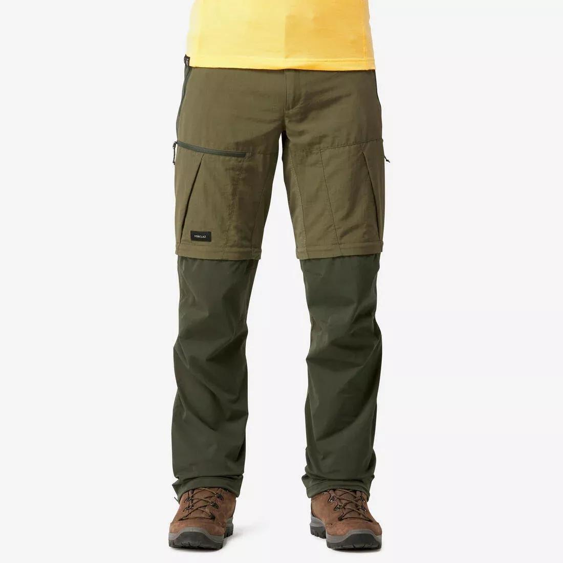 Men's Modular 2-in-1 Trekking Trousers - MT500, Green, No Color, large image number 1