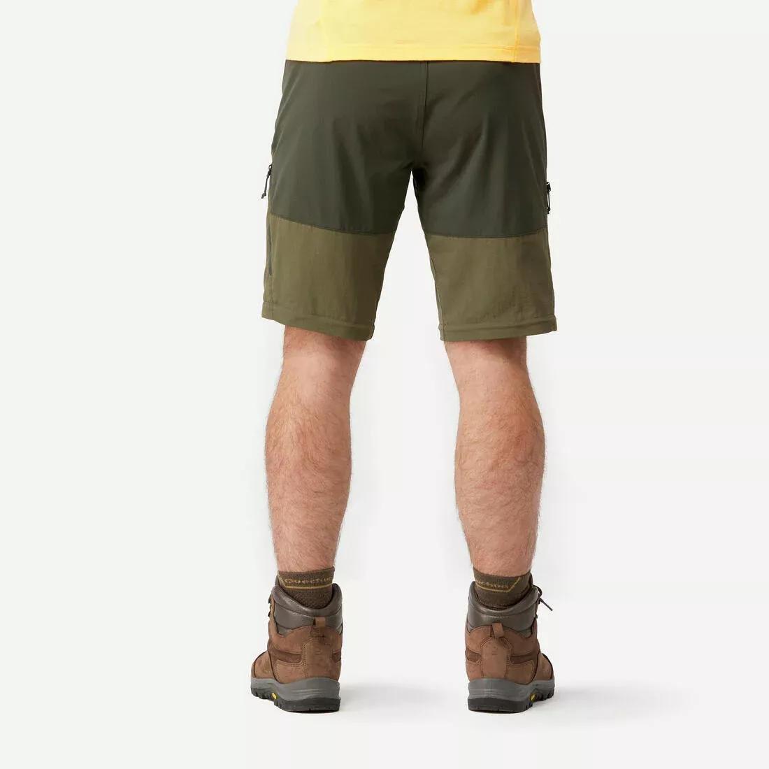 Men's Modular 2-in-1 Trekking Trousers - MT500, Green, No Color, large image number 13