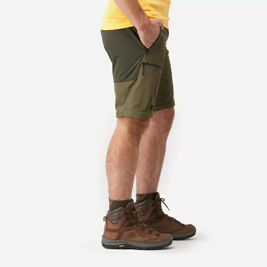 Men's Modular 2-in-1 Trekking Trousers - MT500, Green, No Color, large image number 14