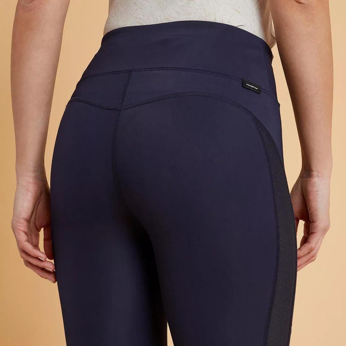 Women Light Horse Riding Leggings 100, Blue, No Color, large image number 3