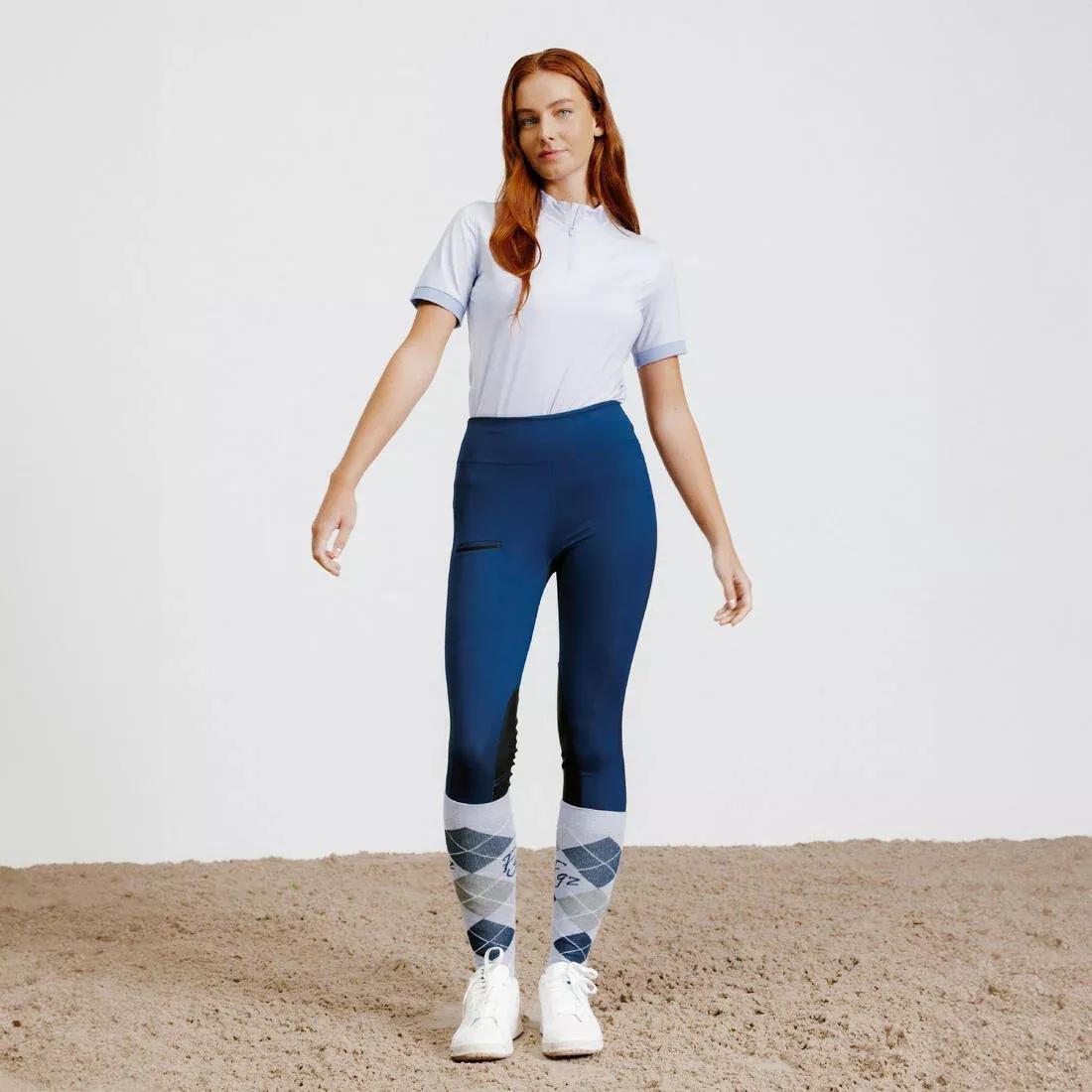 TURQUIN BLUE Women's Light Horse Riding Leggings 100, , large image number 9