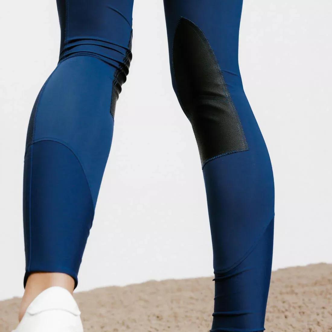 Women Light Horse Riding Leggings 100, Blue, No Color, large image number 13
