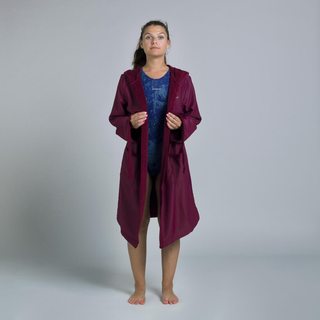 Women Compact Pool Bathrobe, Purple, , large image number 1