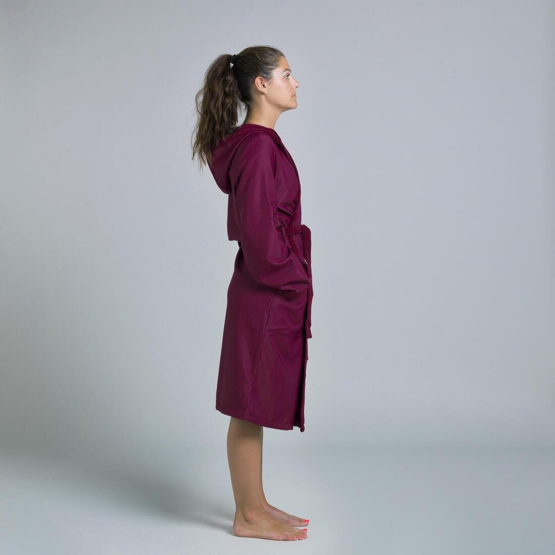 Women Compact Pool Bathrobe, Purple, , large image number 3