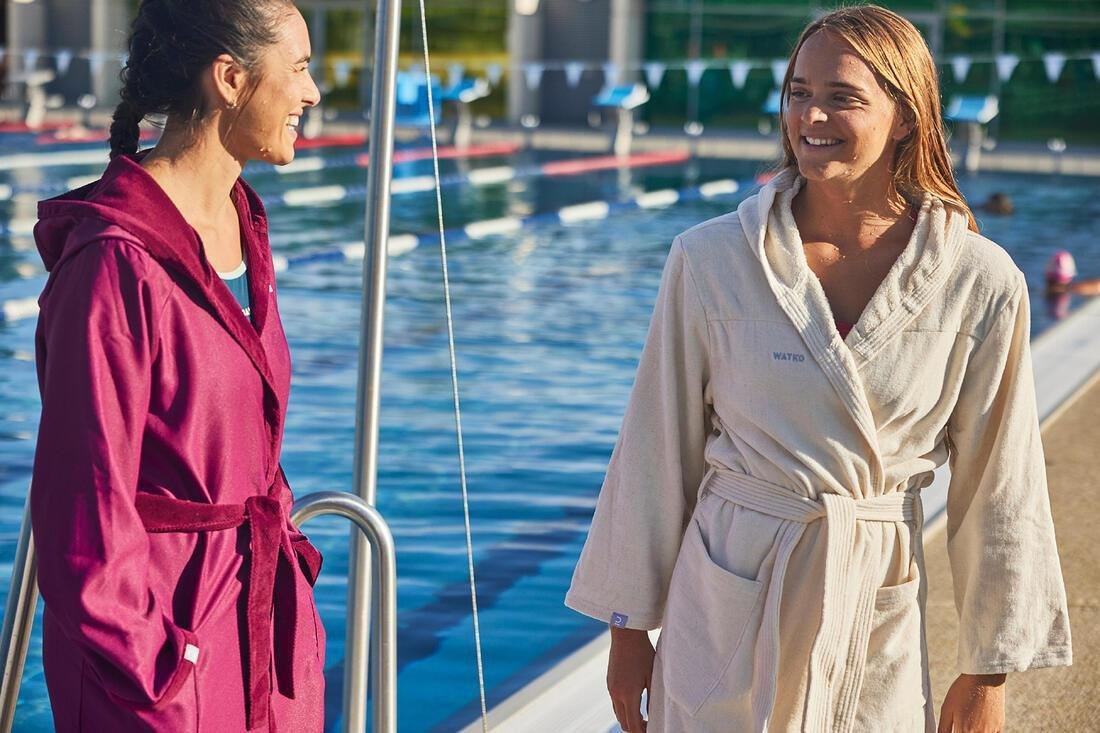 Women Compact Pool Bathrobe, Purple, , large image number 8