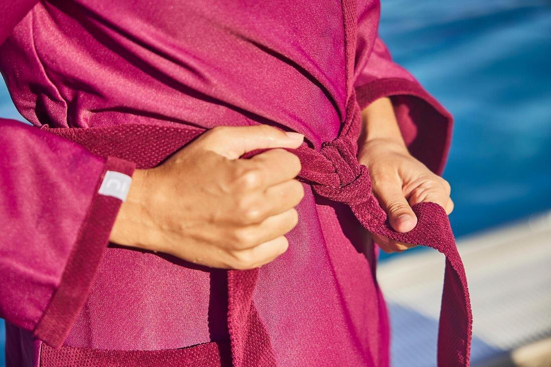 Women Compact Pool Bathrobe, Purple, , large image number 10