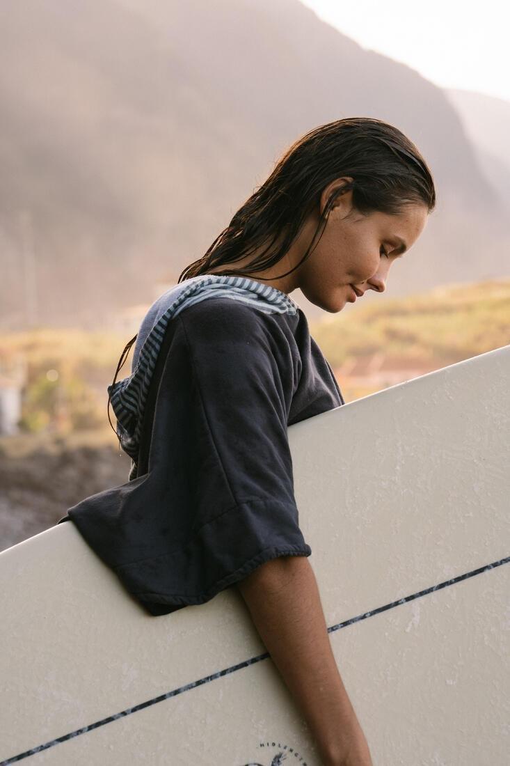 Unisex Printed Surf Poncho - 500, Peach, No Color, large image number 7