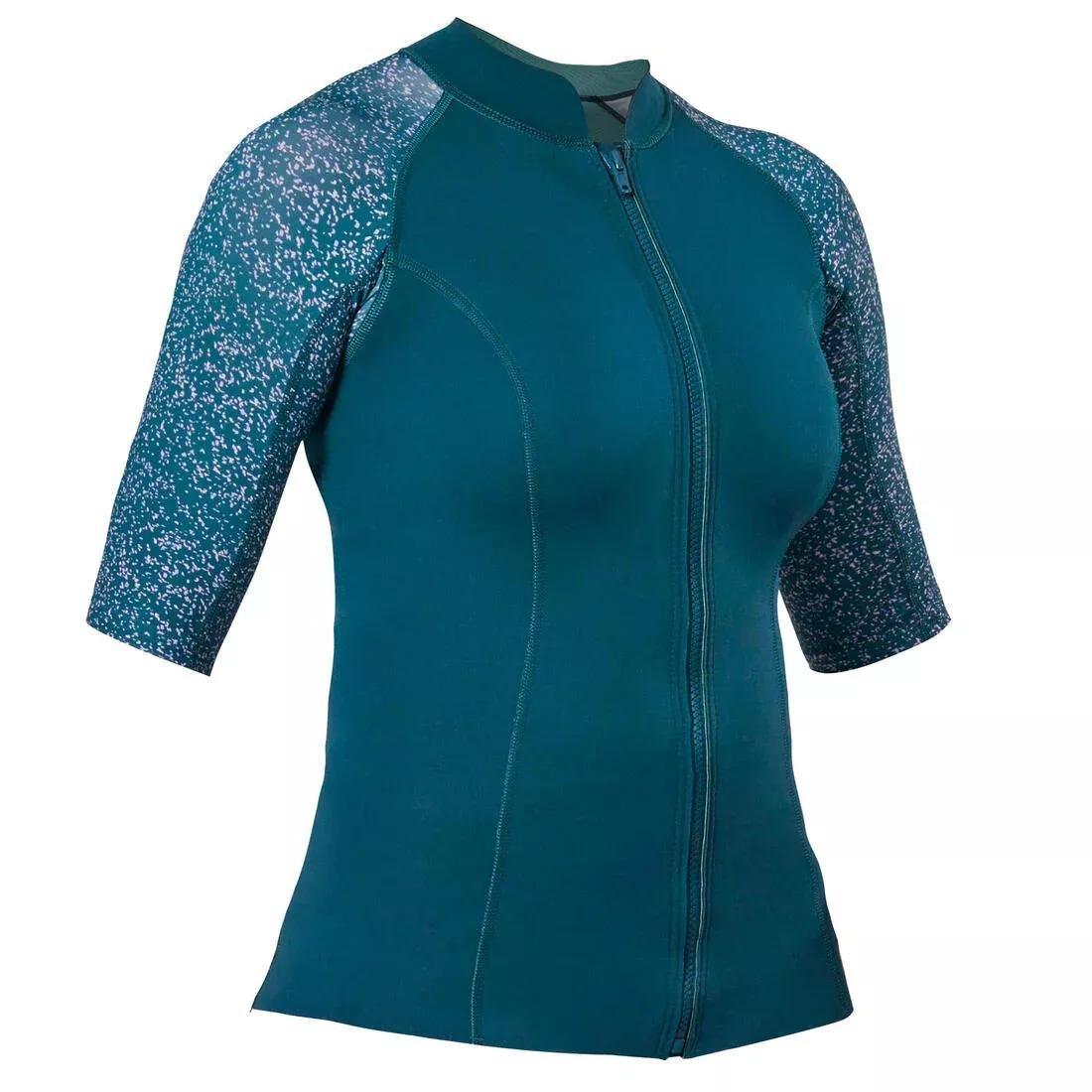 Women short-sleeve anti-UV 1.5 mm top, Navy, No Color, large image number 8