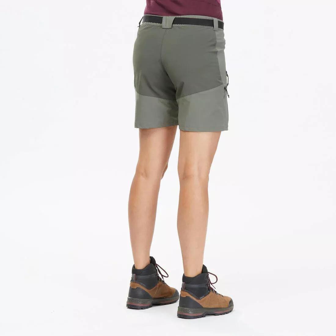 Women Trekking Shorts - MT500, Burgundy, No Color, large image number 3