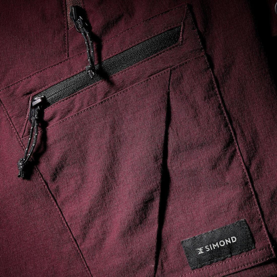 Women Trekking Shorts - MT500, Burgundy, No Color, large image number 4