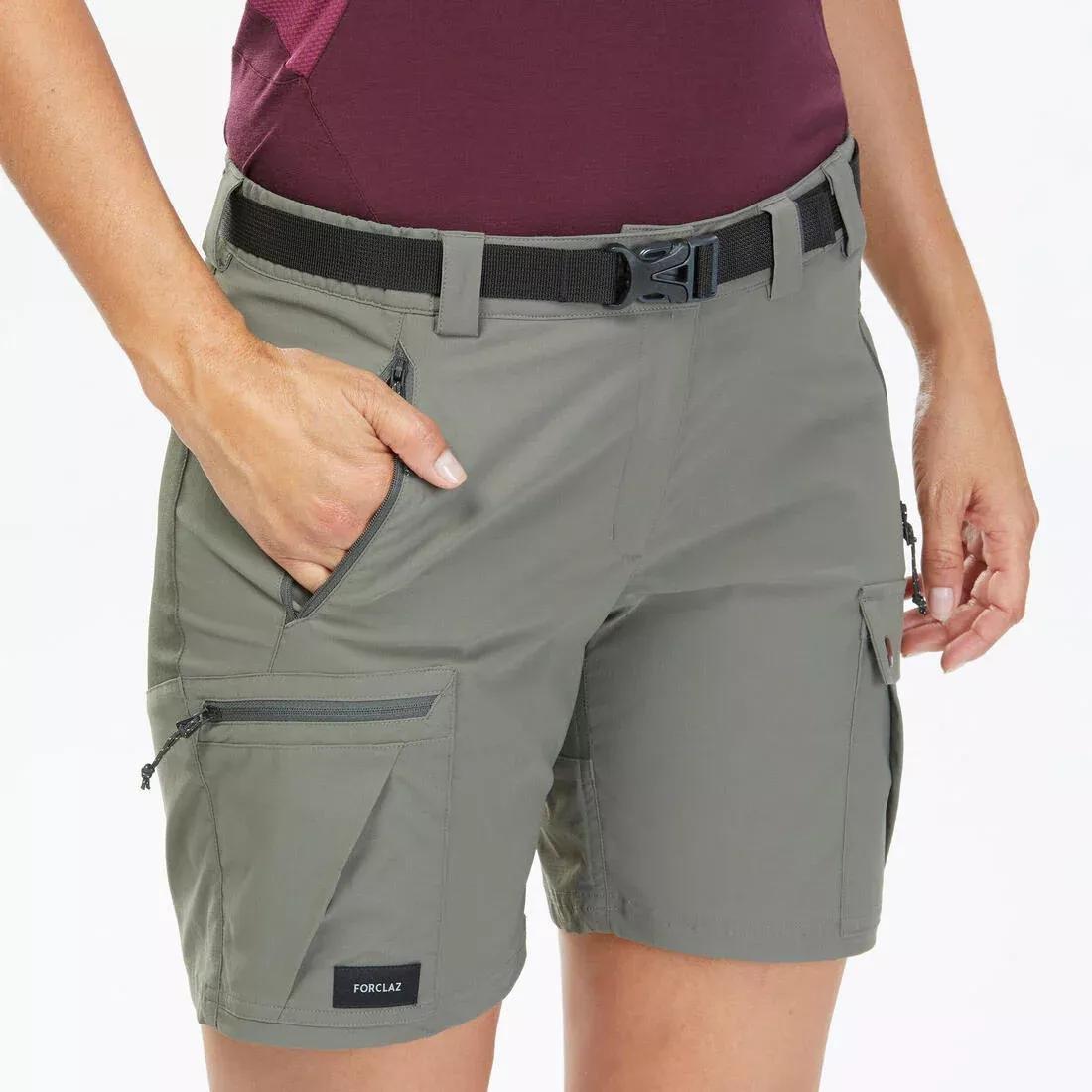 Women Trekking Shorts - MT500, Burgundy, No Color, large image number 5
