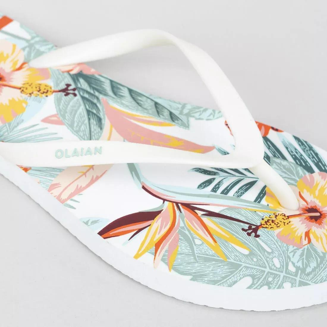 Women Flip-Flops - TO100S Print, White, No Color, large image number 5