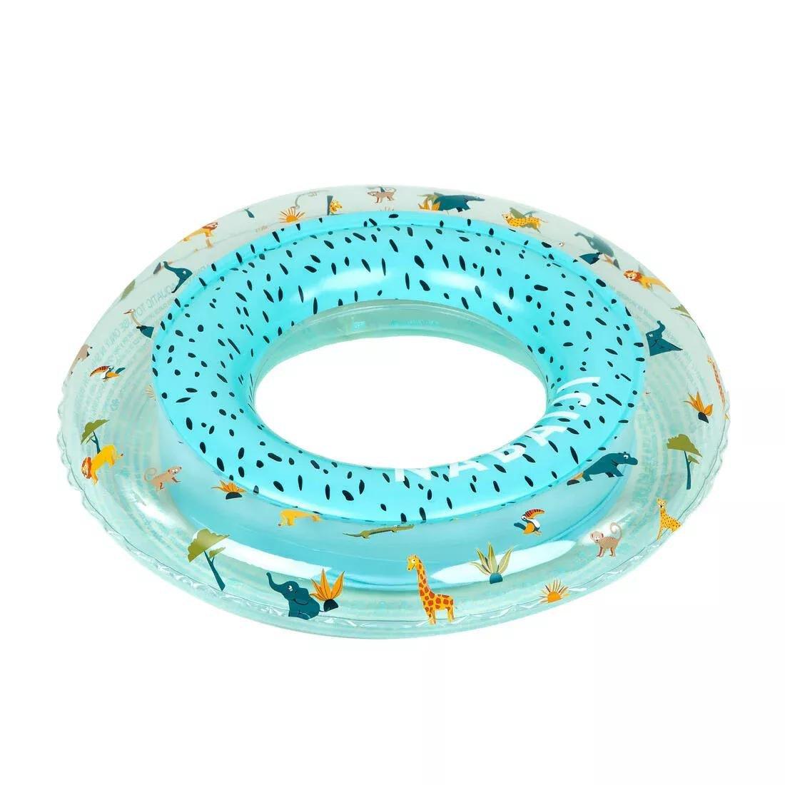 FLINT GREY Swimming inflatable 51 cm pool ring for kids aged 3-6 PANDAS print, No Color, large image number 0