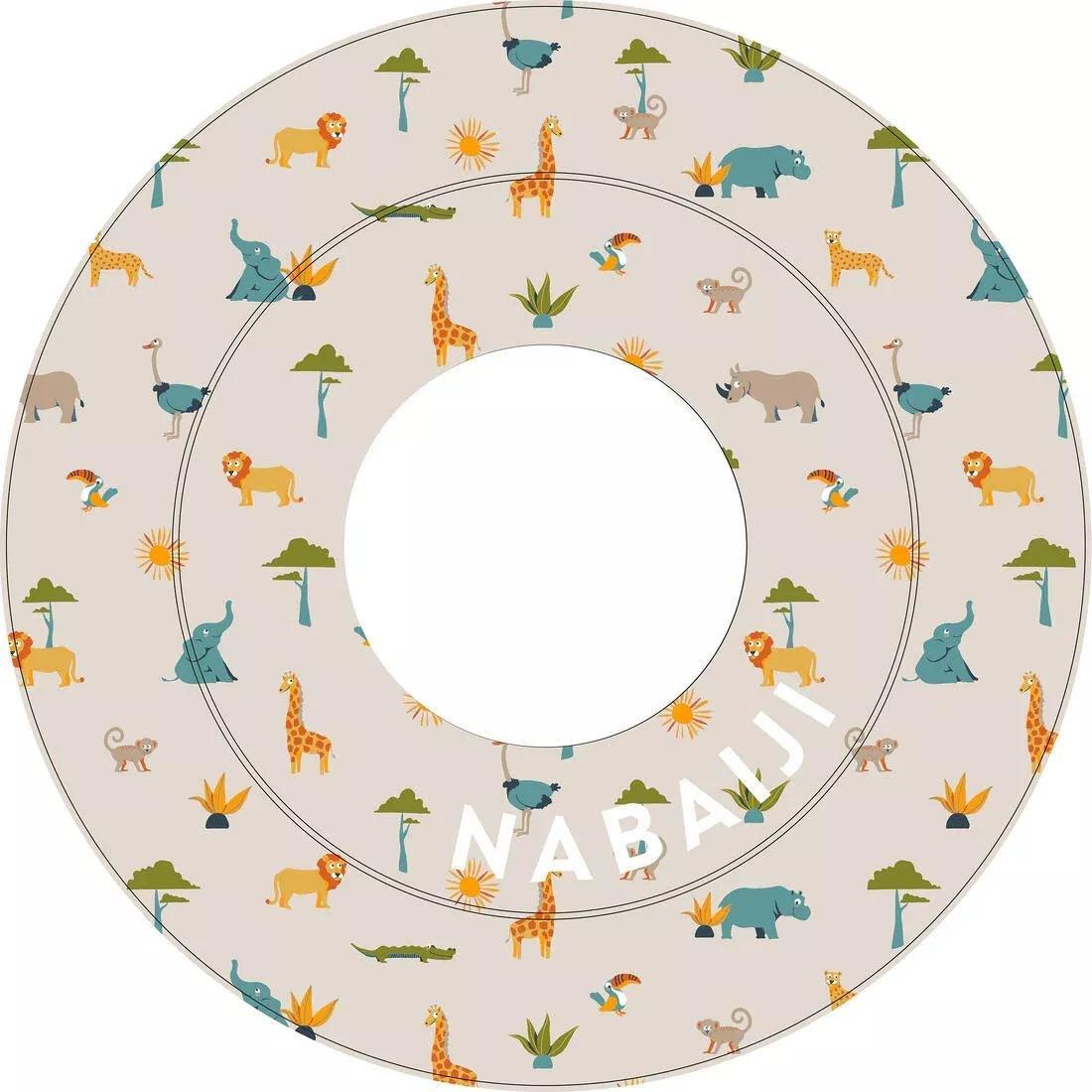 FLINT GREY Swimming inflatable 51 cm pool ring for kids aged 3-6 PANDAS print, No Color, large image number 4