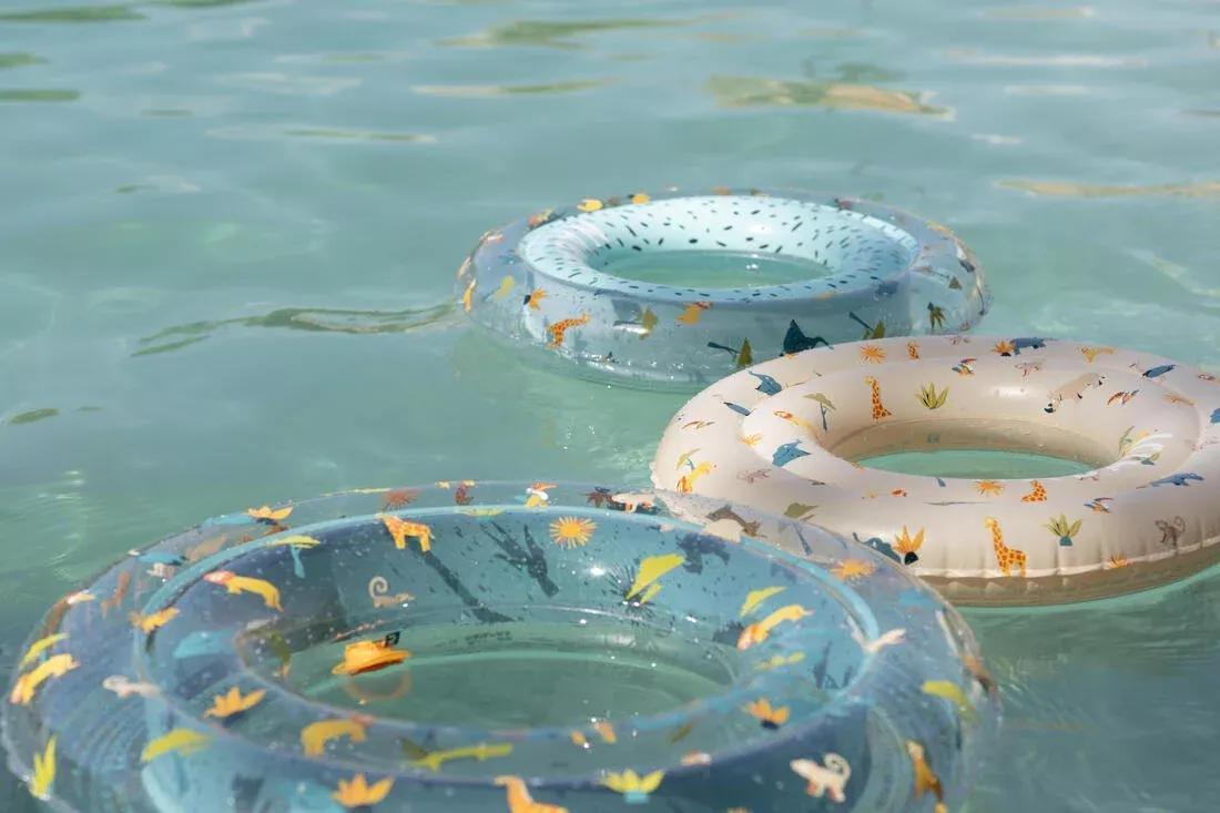 FLINT GREY Swimming inflatable 51 cm pool ring for kids aged 3-6 PANDAS print, No Color, large image number 5