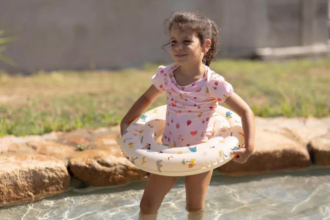 FLINT GREY Swimming inflatable 51 cm pool ring for kids aged 3-6 PANDAS print, No Color, large image number 8