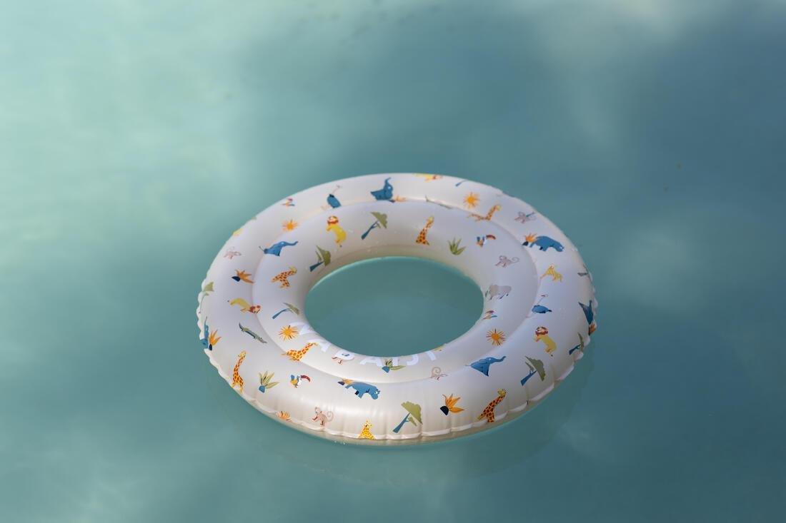 Kids Swimming Inflatable 51 Cm Pool Ring, Off White, No Color, large image number 13
