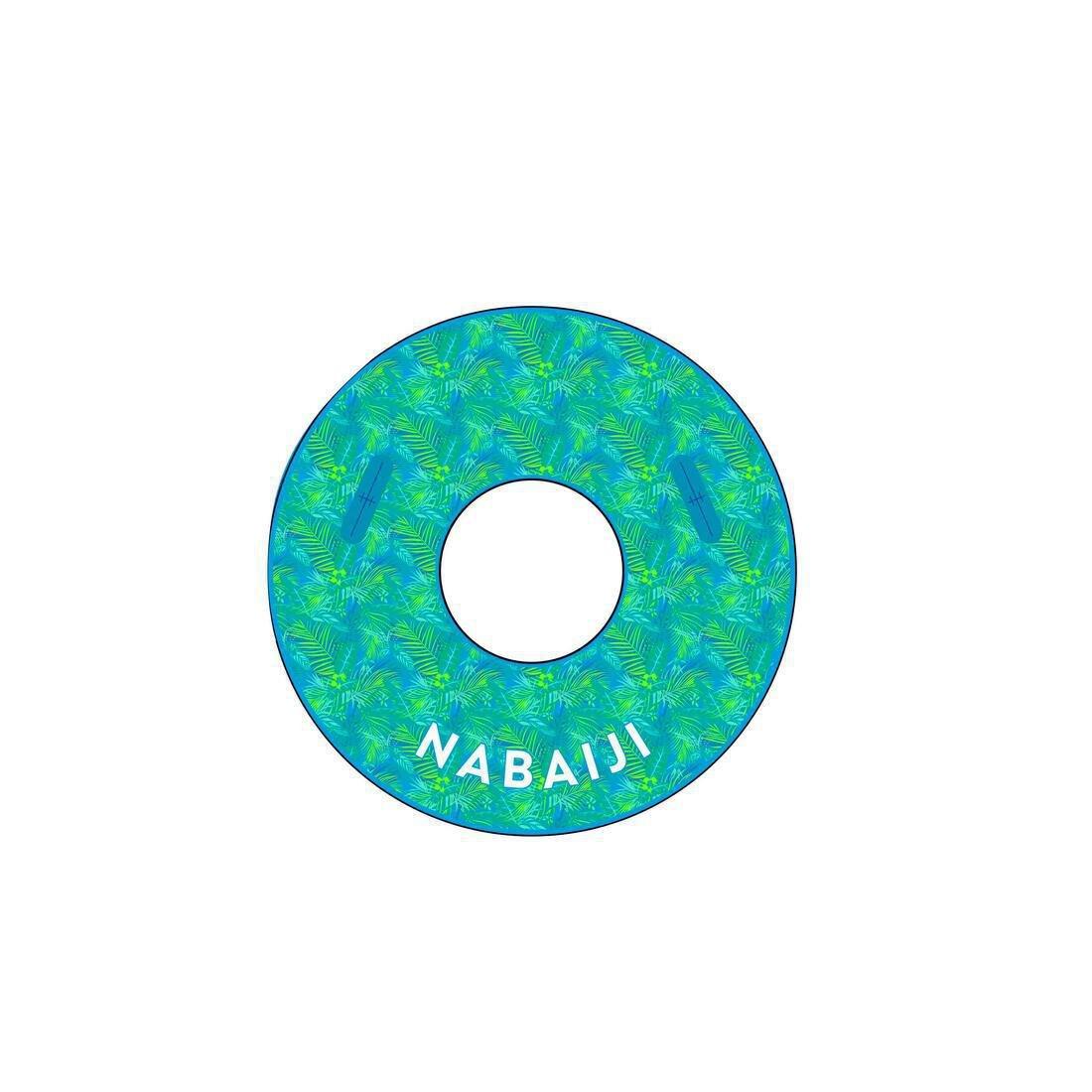 Large 92 Cm Inflatable Printed Pool Ring With Comfort Grips, Green, No Color, large image number 3