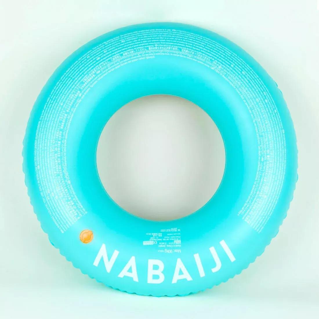 Large 92 Cm Inflatable Printed Pool Ring With Comfort Grips, Green, No Color, large image number 10