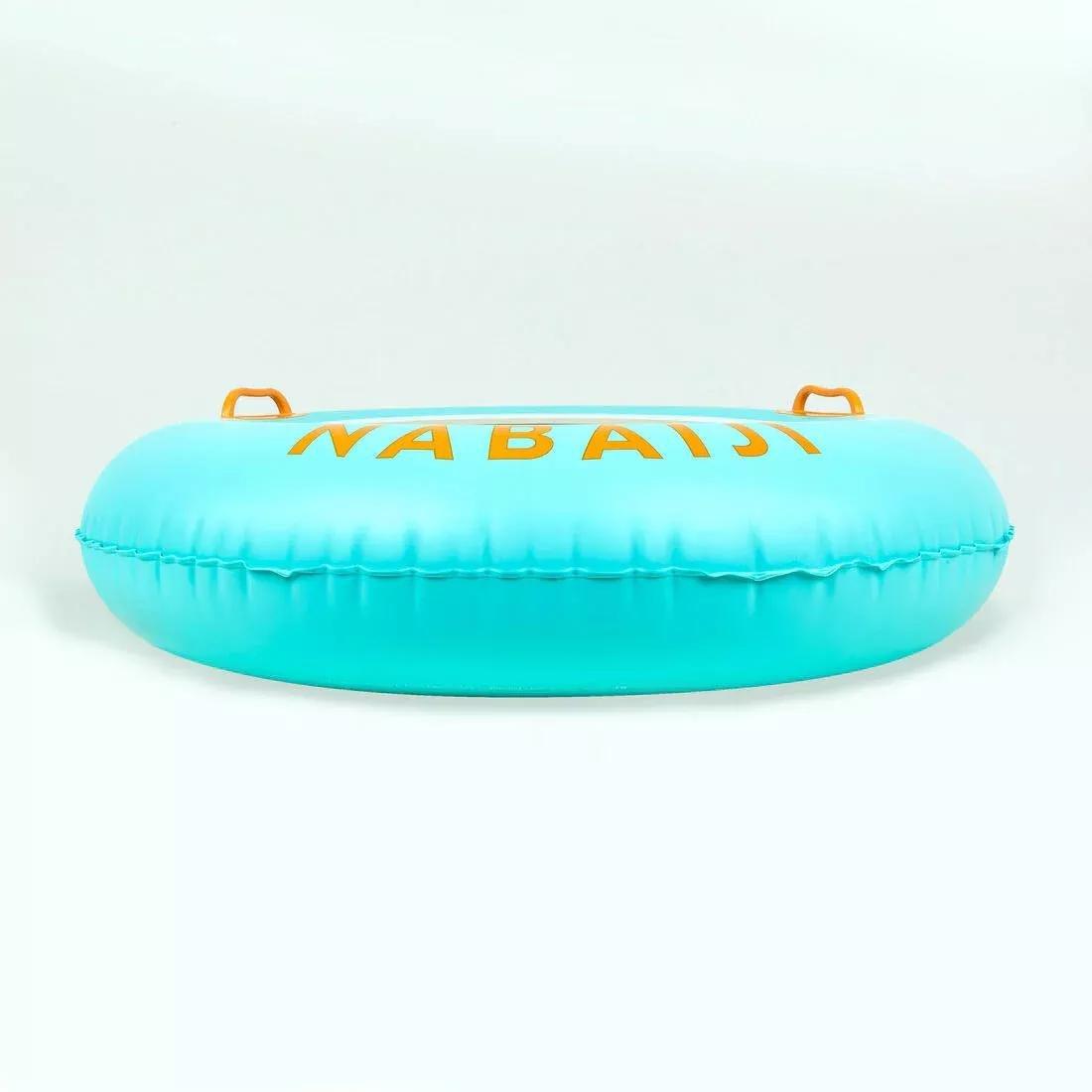 Large 92 Cm Inflatable Printed Pool Ring With Comfort Grips, Green, No Color, large image number 13
