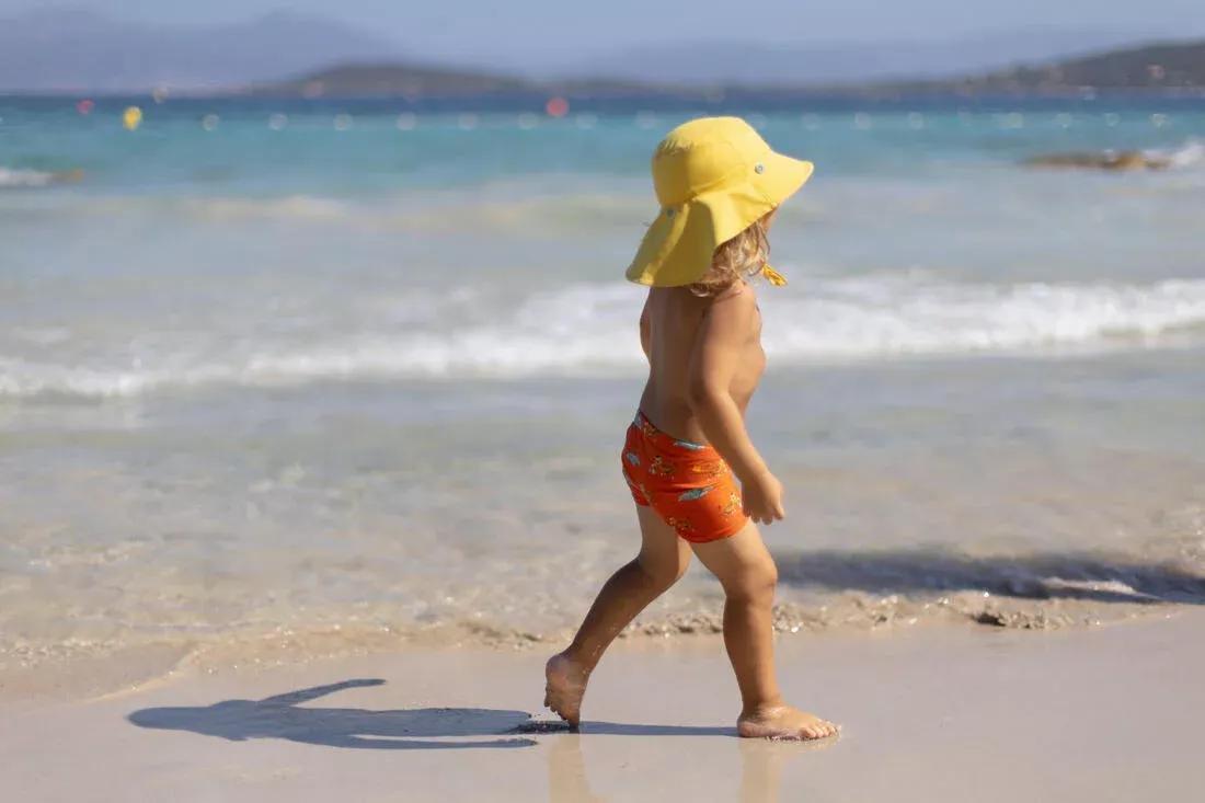 Kids Unisex Swim Shorts, Yellow, , large image number 4
