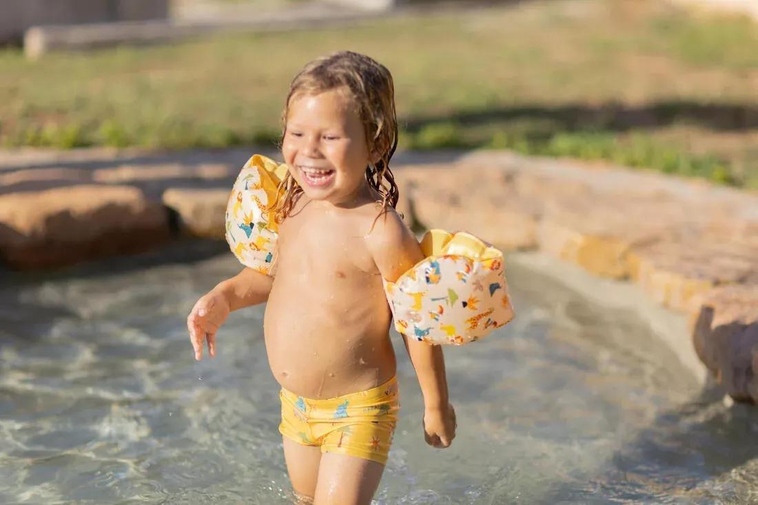Kids Unisex Swim Shorts, Yellow, , large image number 7