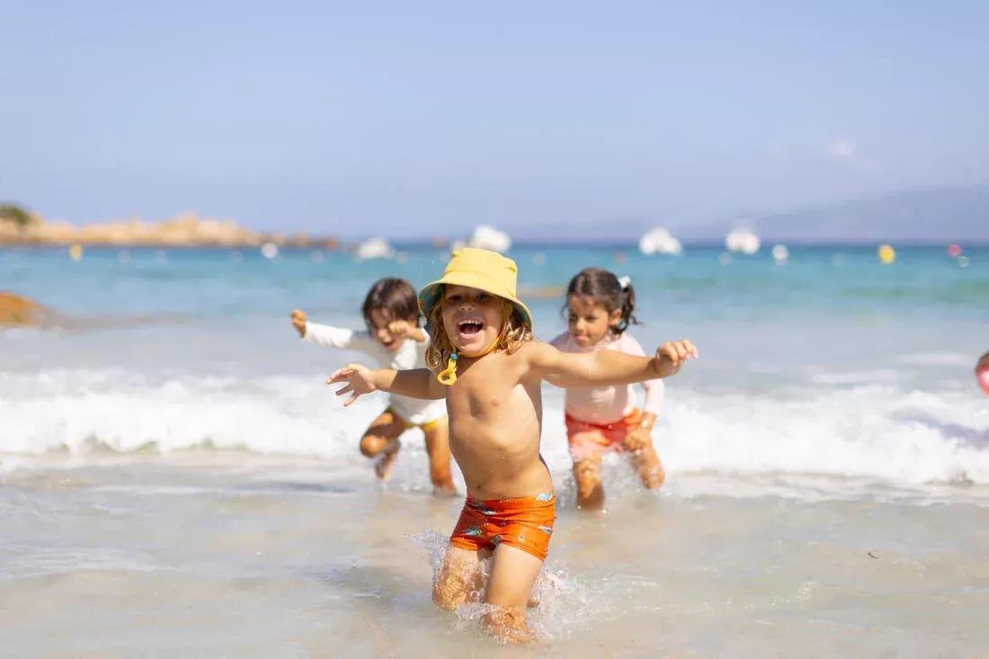 Kids Unisex Swim Shorts, Yellow, No Color, large image number 10