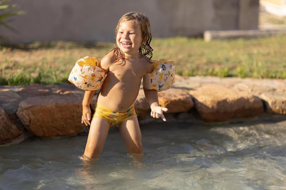Kids Unisex Swim Shorts, Yellow, , large image number 11